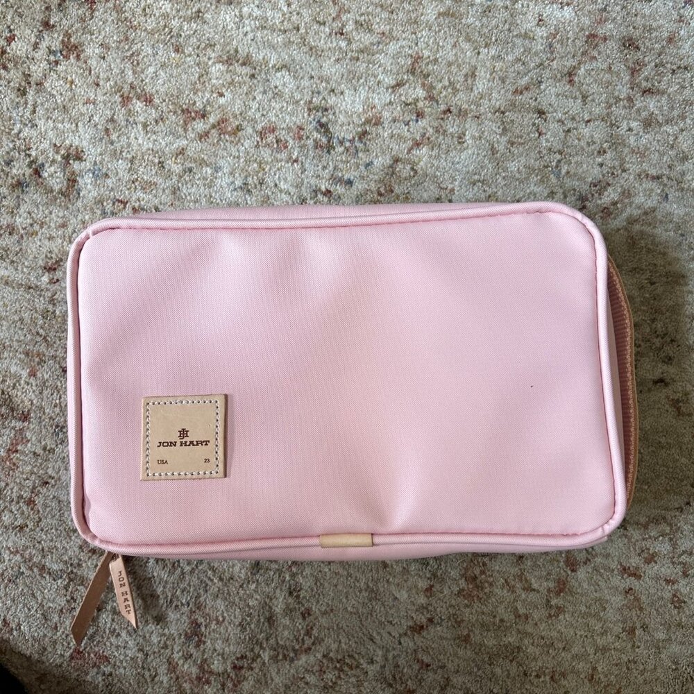 John Hart pink makeup toiletry small travel kit